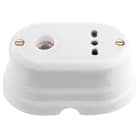 C'ERA UNA VOLTA - Serie Oval 1 presa 10/16A + presa tel. 2 prese telefoniche.