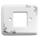 C'ERA UNA VOLTA - Placca porcellana decoro fiore linea amica.