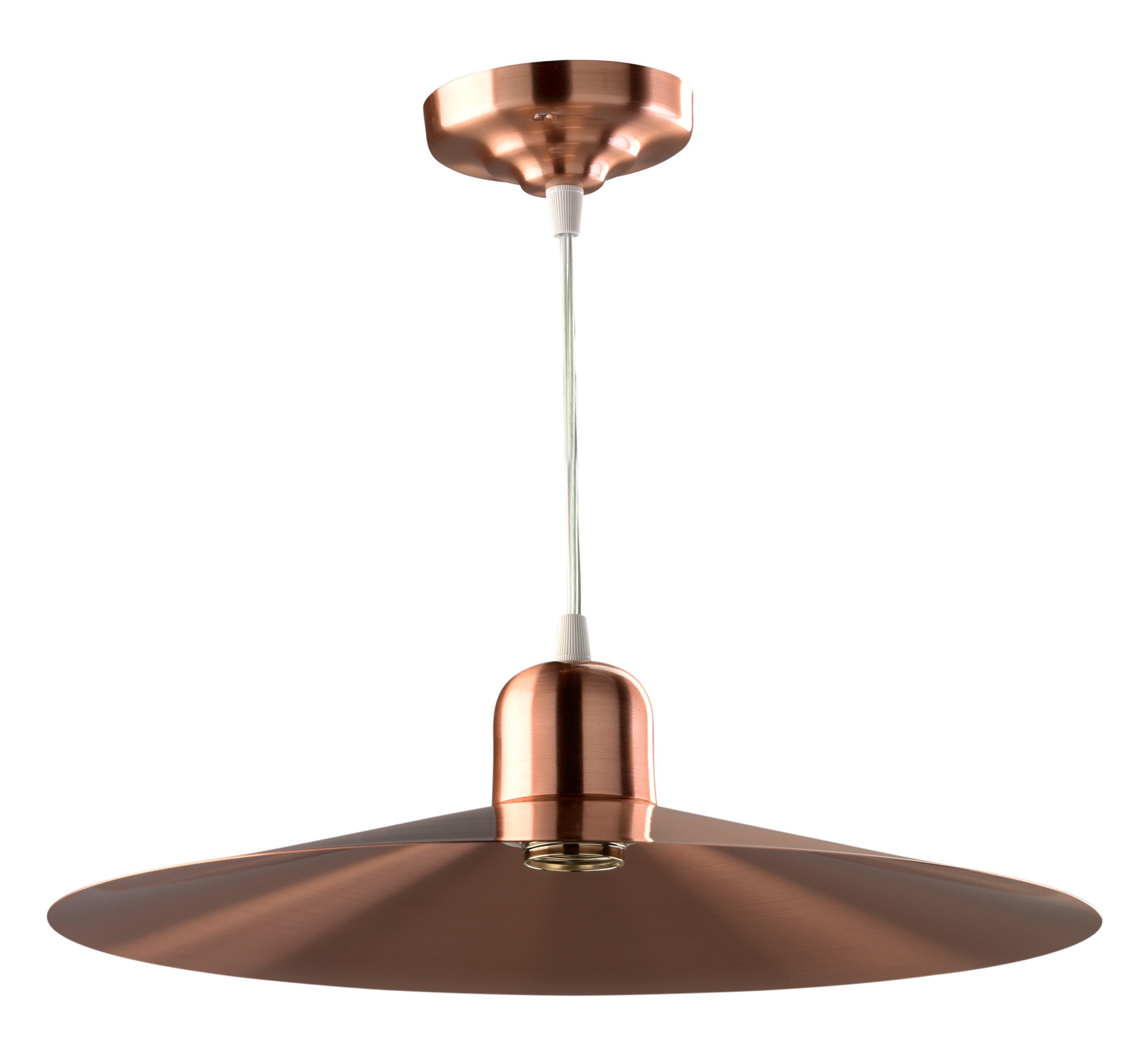 C'ERA UNA VOLTA - Lampada a sospensione in vetro satinato con piatto liscio diametro 40.