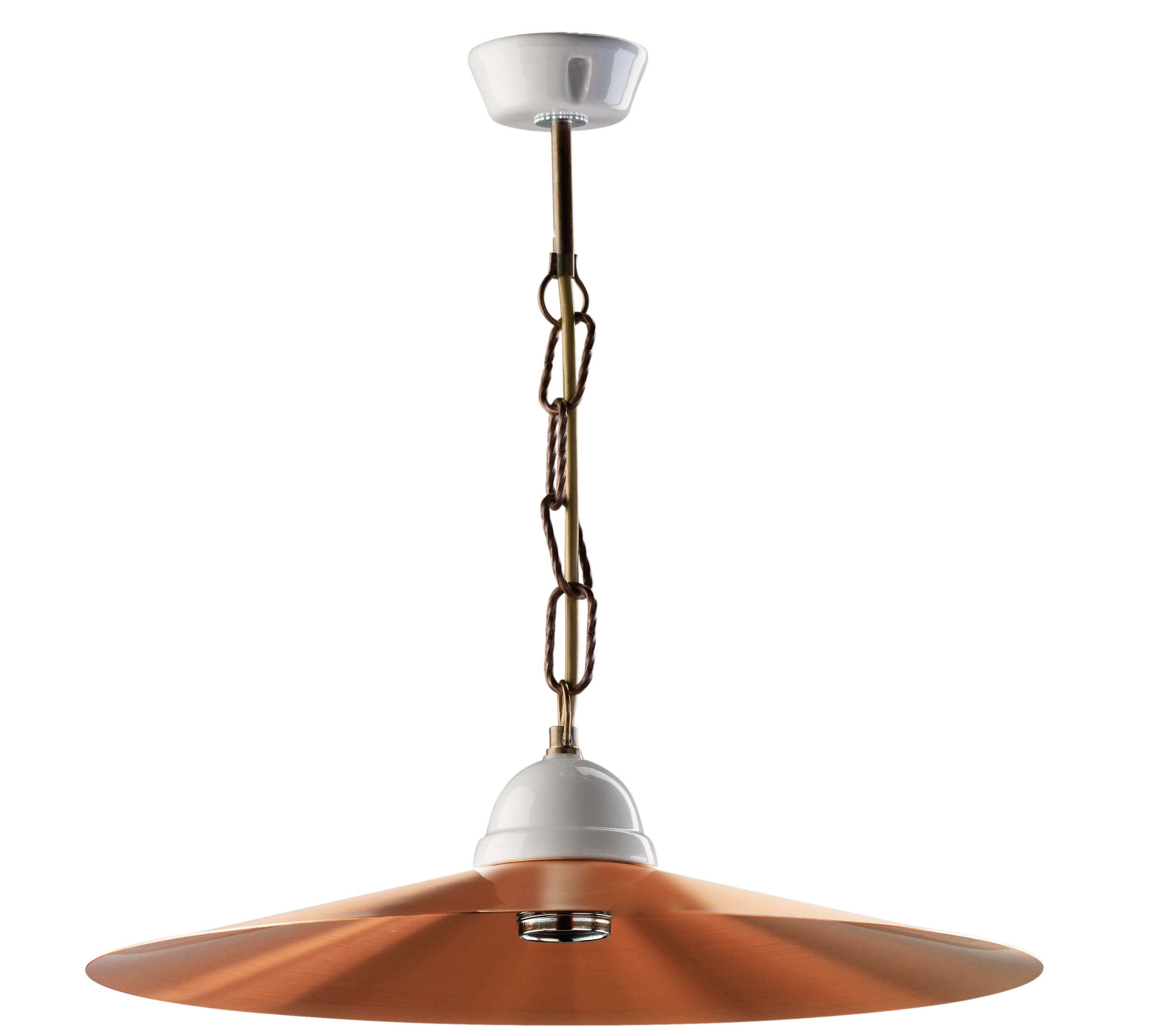 C'ERA UNA VOLTA - Lampada E27 liscio rame satinato diametro 40 cm.