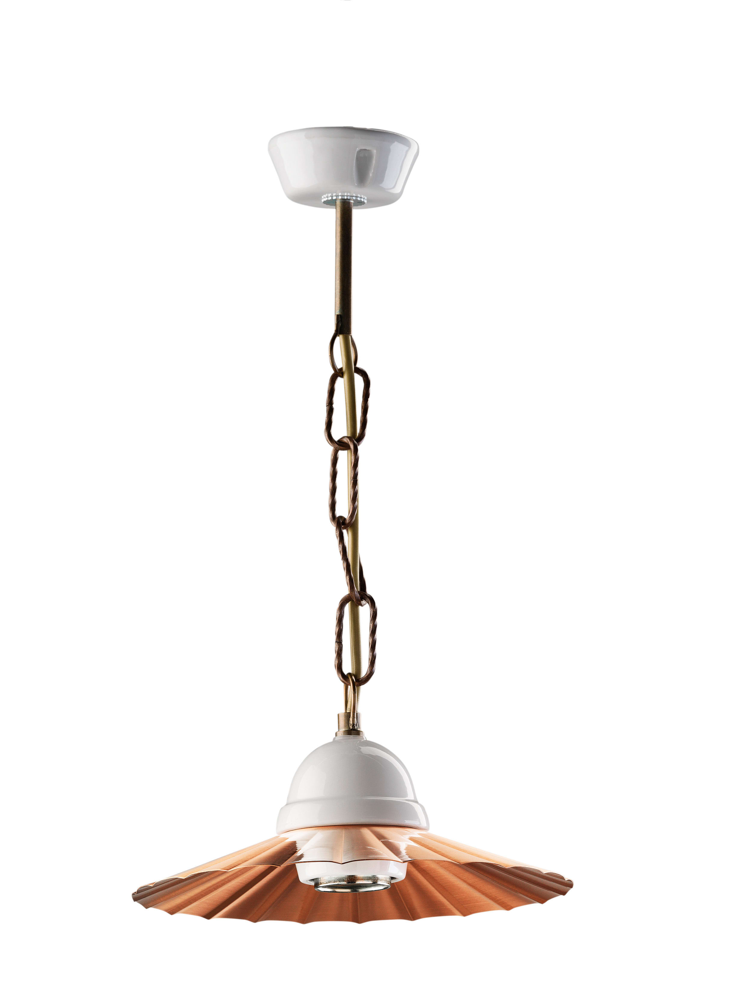 C'ERA UNA VOLTA - Lampada E27 Pieghevole in Rame Satinato Diametro 22 cm.