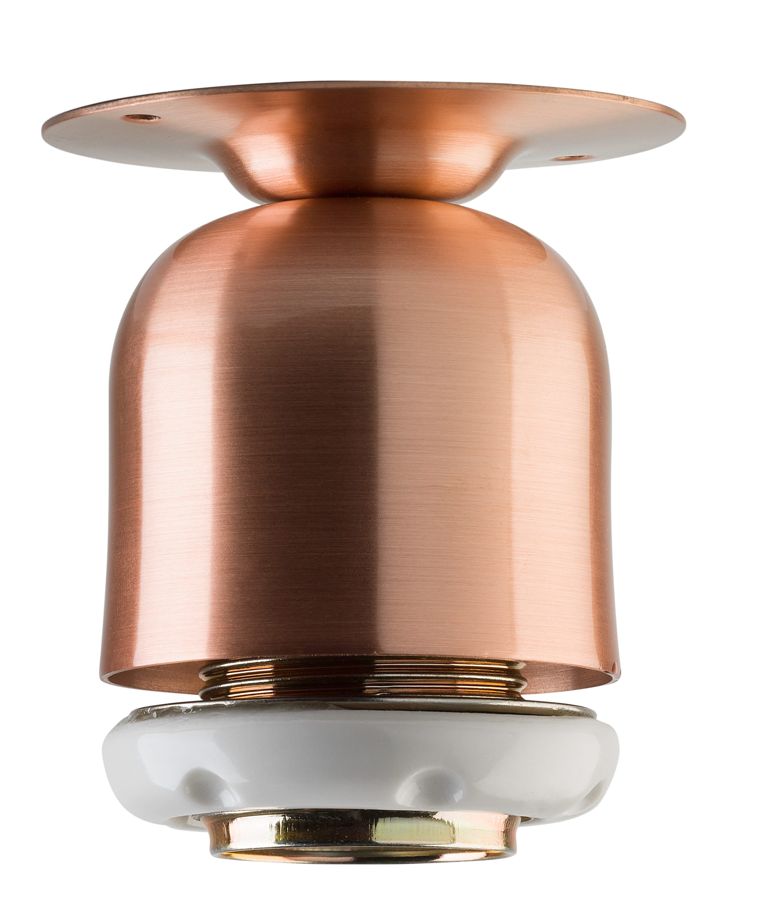 C'ERA UNA VOLTA - Spot attacco E27 in rame satinato con ghiera. 8811