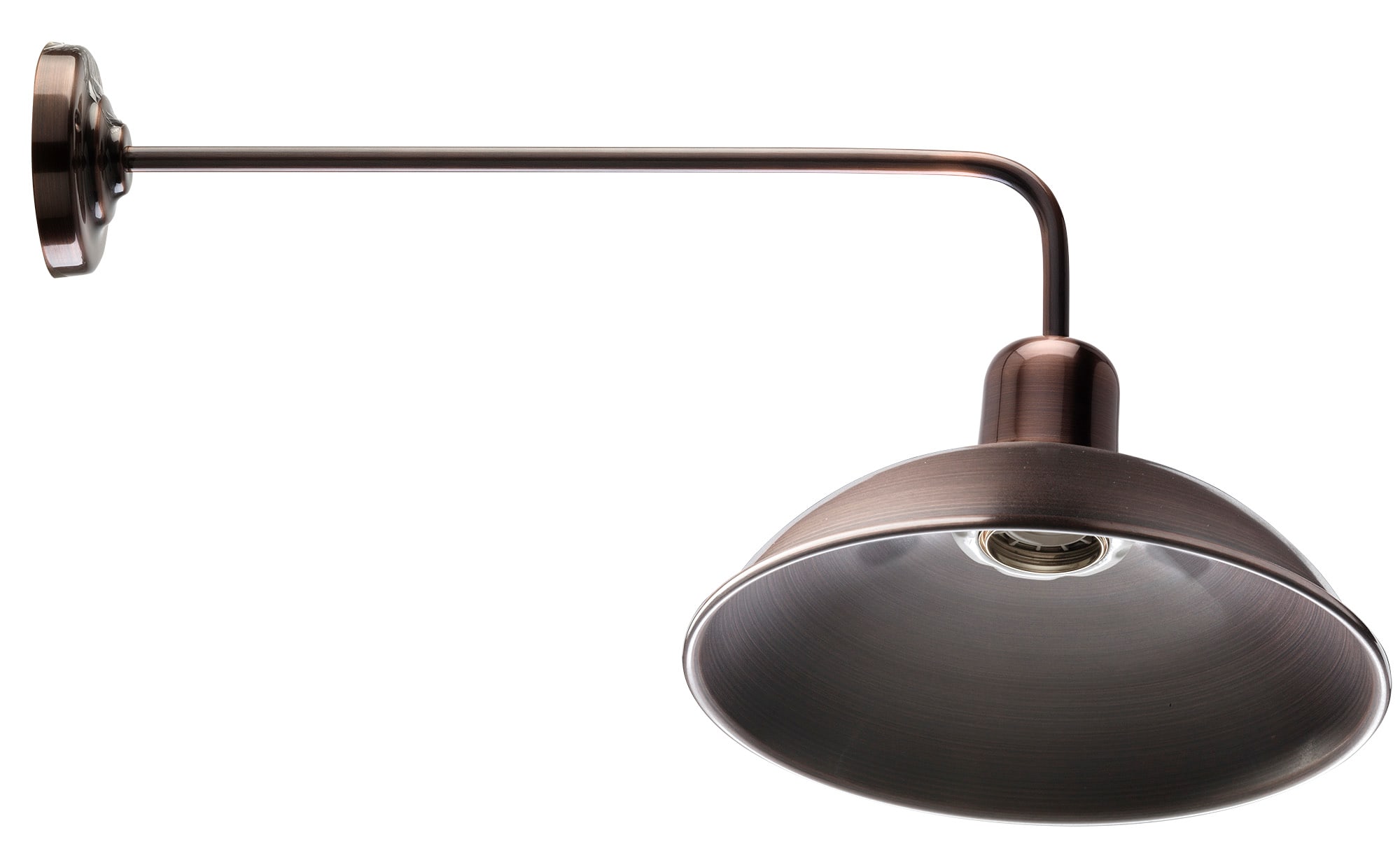 C'ERA UNA VOLTA - Applique in rame anticato 50cm con portalampada D.30.