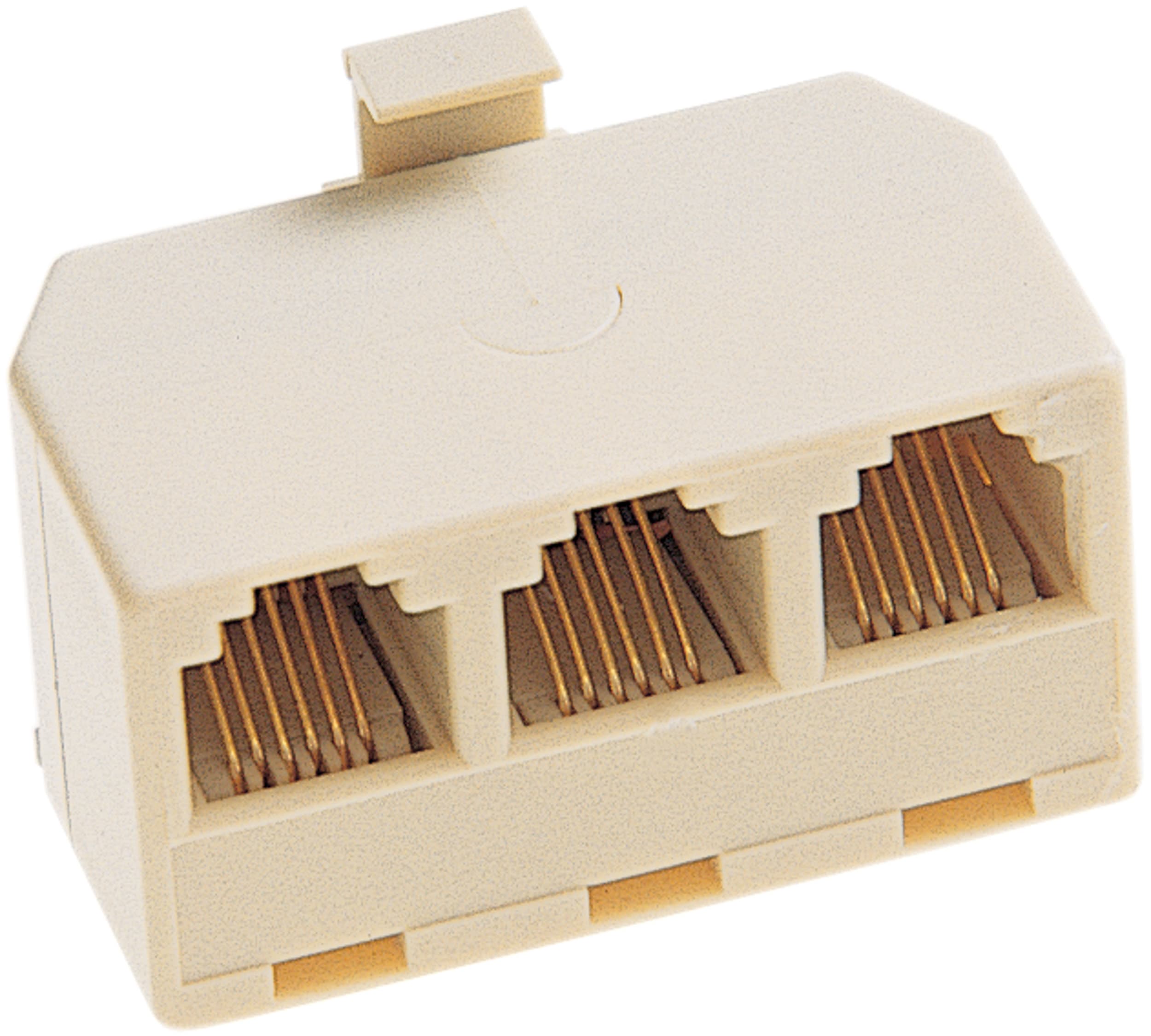LE PROLUNGHE - Accoppiatore triplo telefonico per plug 6/4.