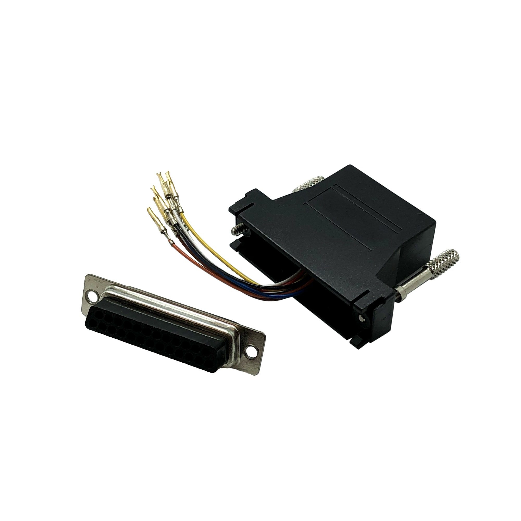 LE PROLUNGHE - Adattatore per computer plug 8/8 e DB25M/RJ45F. 1085