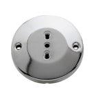 C'ERA UNA VOLTA - Presa 2P+T 10/16A 250V cromato lucido. 13025