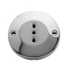 C'ERA UNA VOLTA - Presa 2P+T 10/16A 250V cromato lucido.