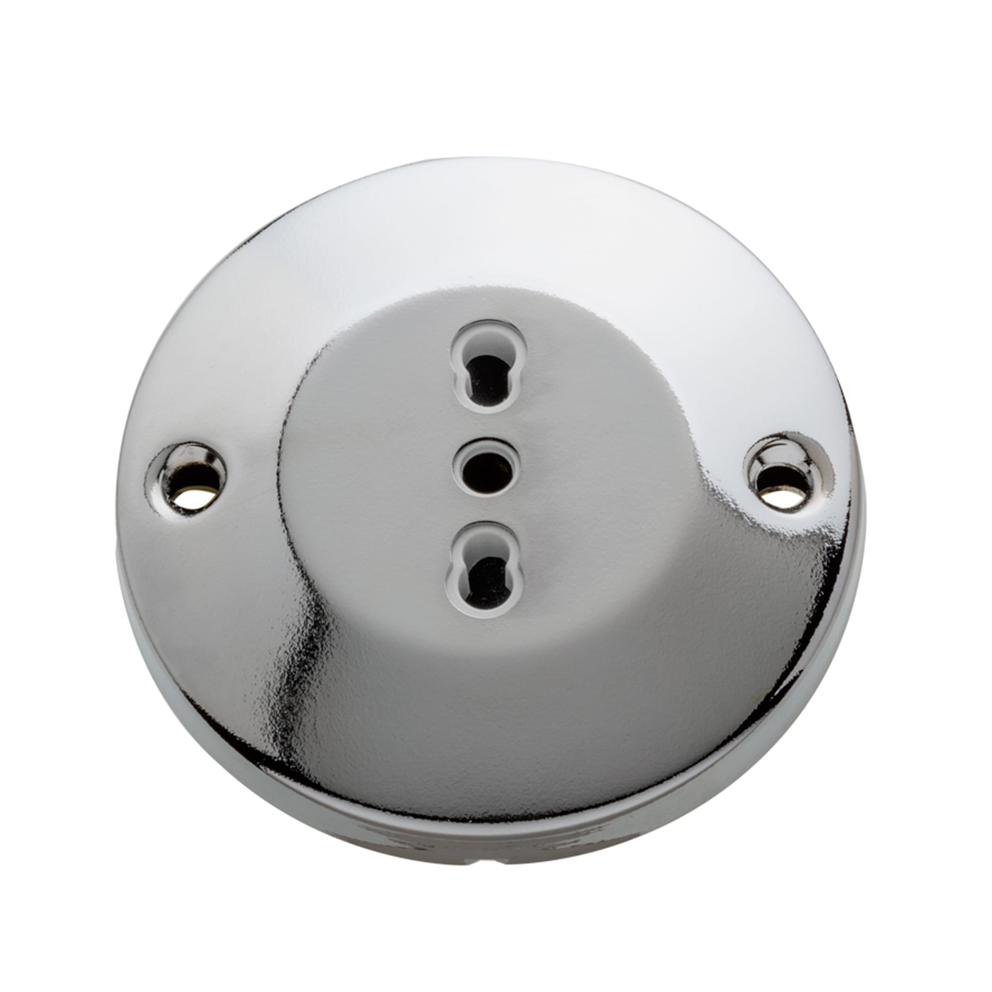 C'ERA UNA VOLTA - Presa 2P+T 10/16A 250V cromato lucido.