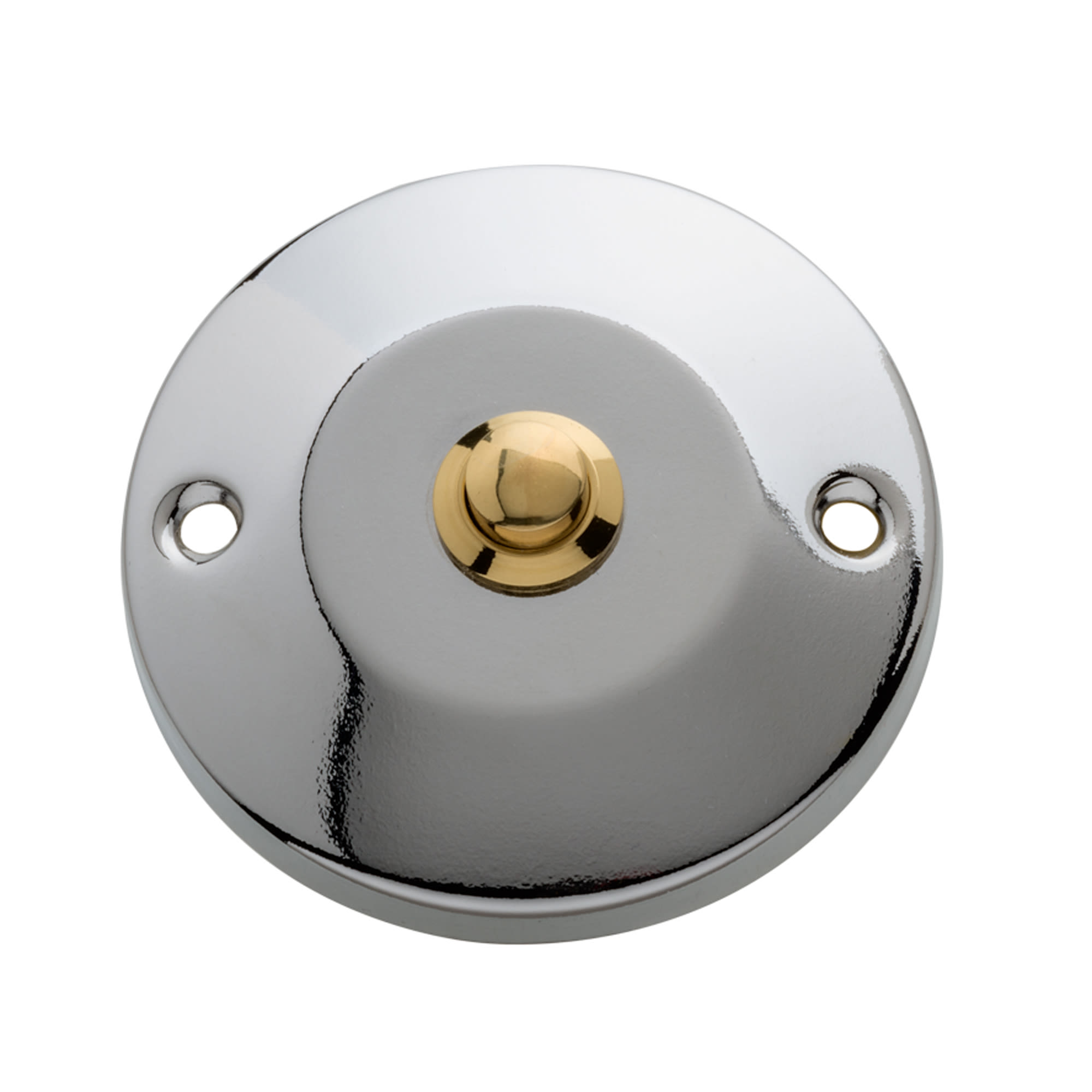 C'ERA UNA VOLTA - Pulsante a tasto ottone cromato lucido.