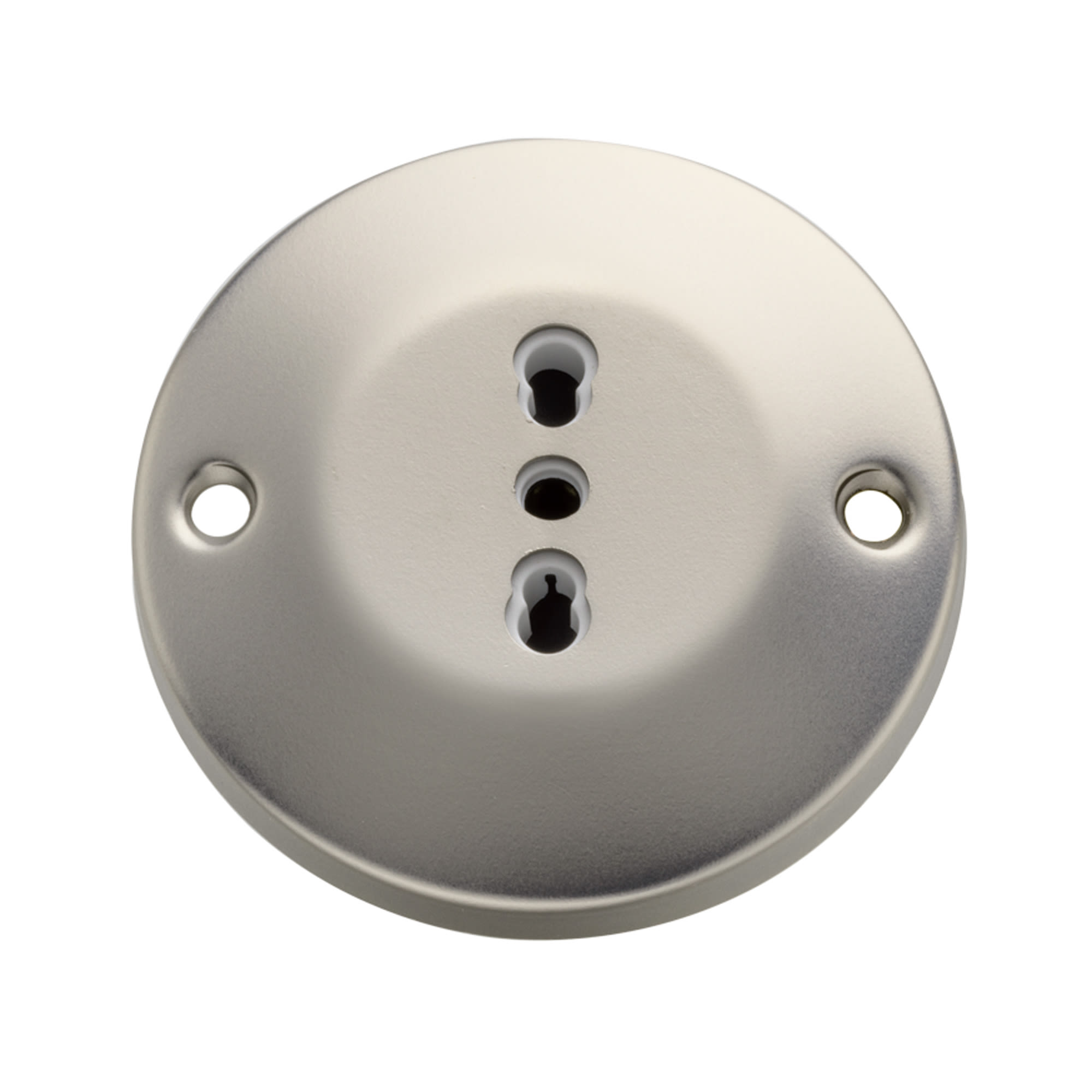 C'ERA UNA VOLTA - Presa 2P+T 10/16A 250V cromato opaco.