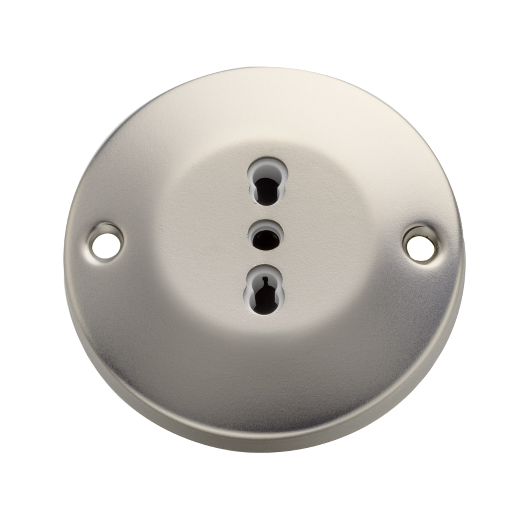 C'ERA UNA VOLTA - Presa 2P+T 10/16A 250V cromato opaco.