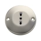 C'ERA UNA VOLTA - Presa 2P+T 10/16A 250V cromato opaco.