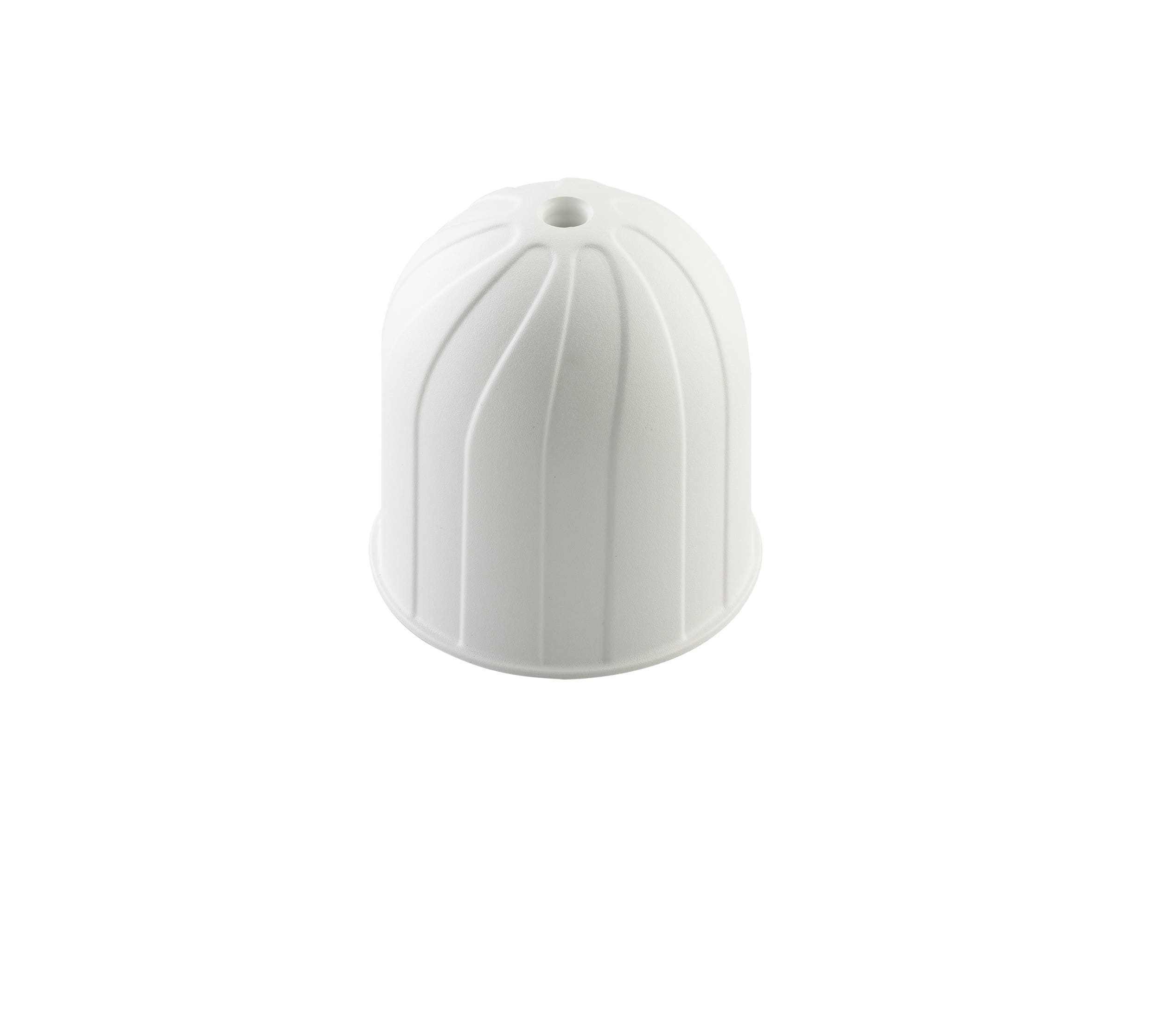 LE PROLUNGHE - Rosone sferico bianco diametro 68mm e altezza 75mm.