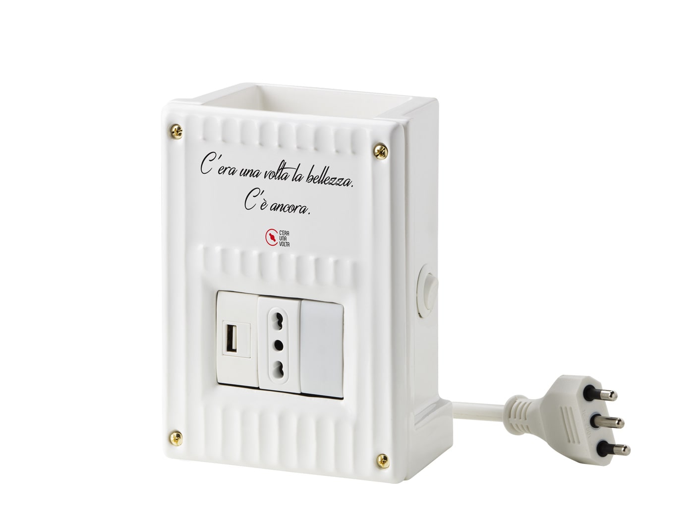 C'ERA UNA VOLTA - Cablybox 3 prese USB LED 10/16A + interruttore destro 16A MT.1.5