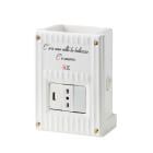 C'ERA UNA VOLTA - Cablybox da parete con 1 USB, 1 presa 10/16A e LED integrato destro.