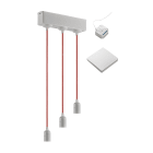 C'ERA UNA VOLTA - Vaschetta tris di luci con rele e telecomando, cavi 50/60/70 cm - attacco E27.