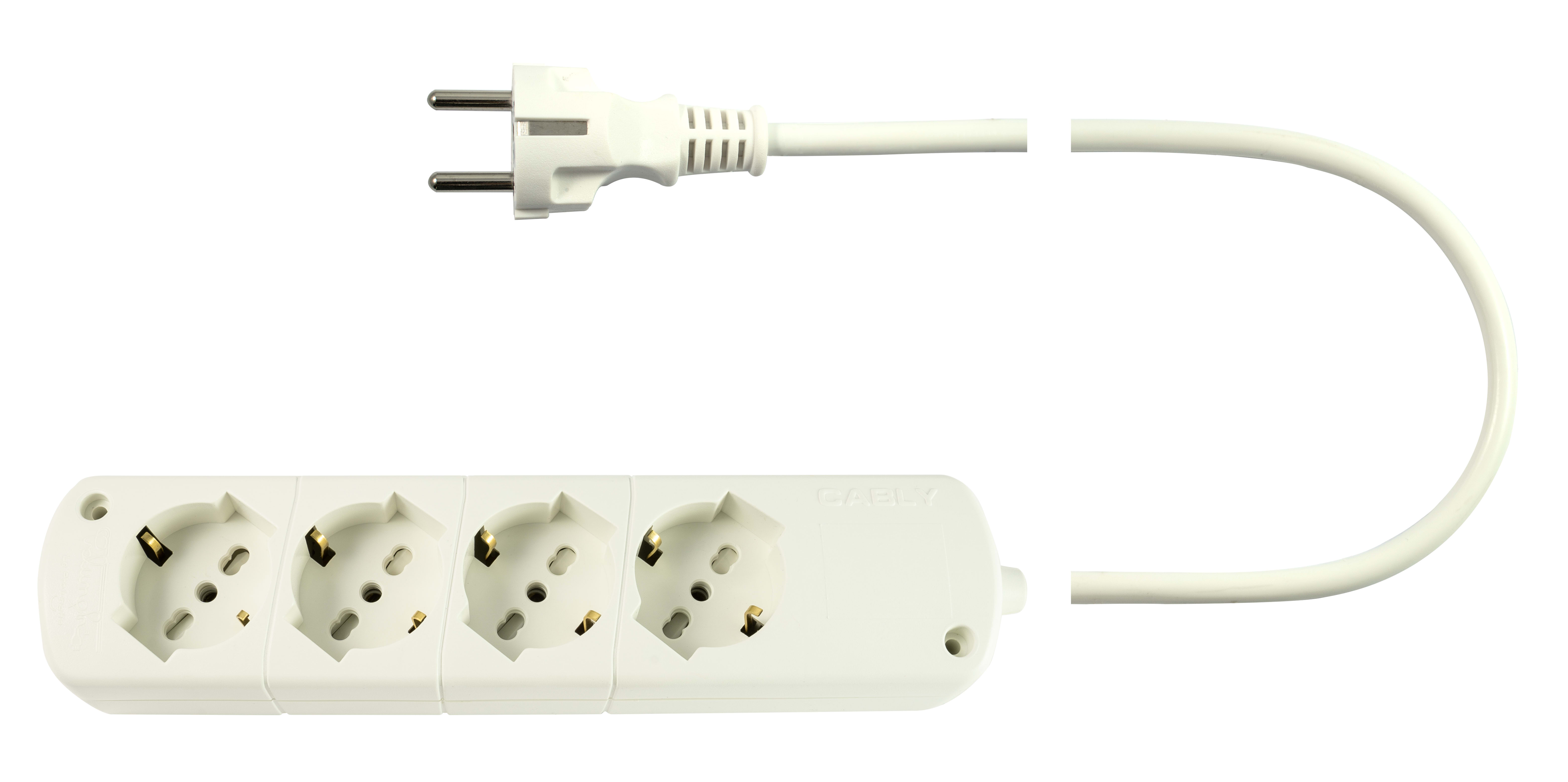 LE PROLUNGHE - Cably U.4U senza interruttori 3G1.50 spina/superficie montaggio 3 brunito. 224/3