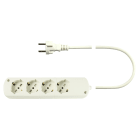 LE PROLUNGHE - Cably U.4U senza interruttori 3G1.50 spina/superficie montaggio 3 brunito.
