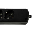LE PROLUNGHE - Cablaggio U.7U Schermato Interno 3G1.50 Spina/Superficie Montaggio 3 Metri Nera.