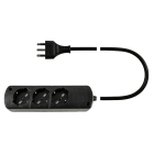 LE PROLUNGHE - Cavetto USB 3.0 Standard Interno 3G1.50 Spina 16A Metri 3 Nero. 233/3-N