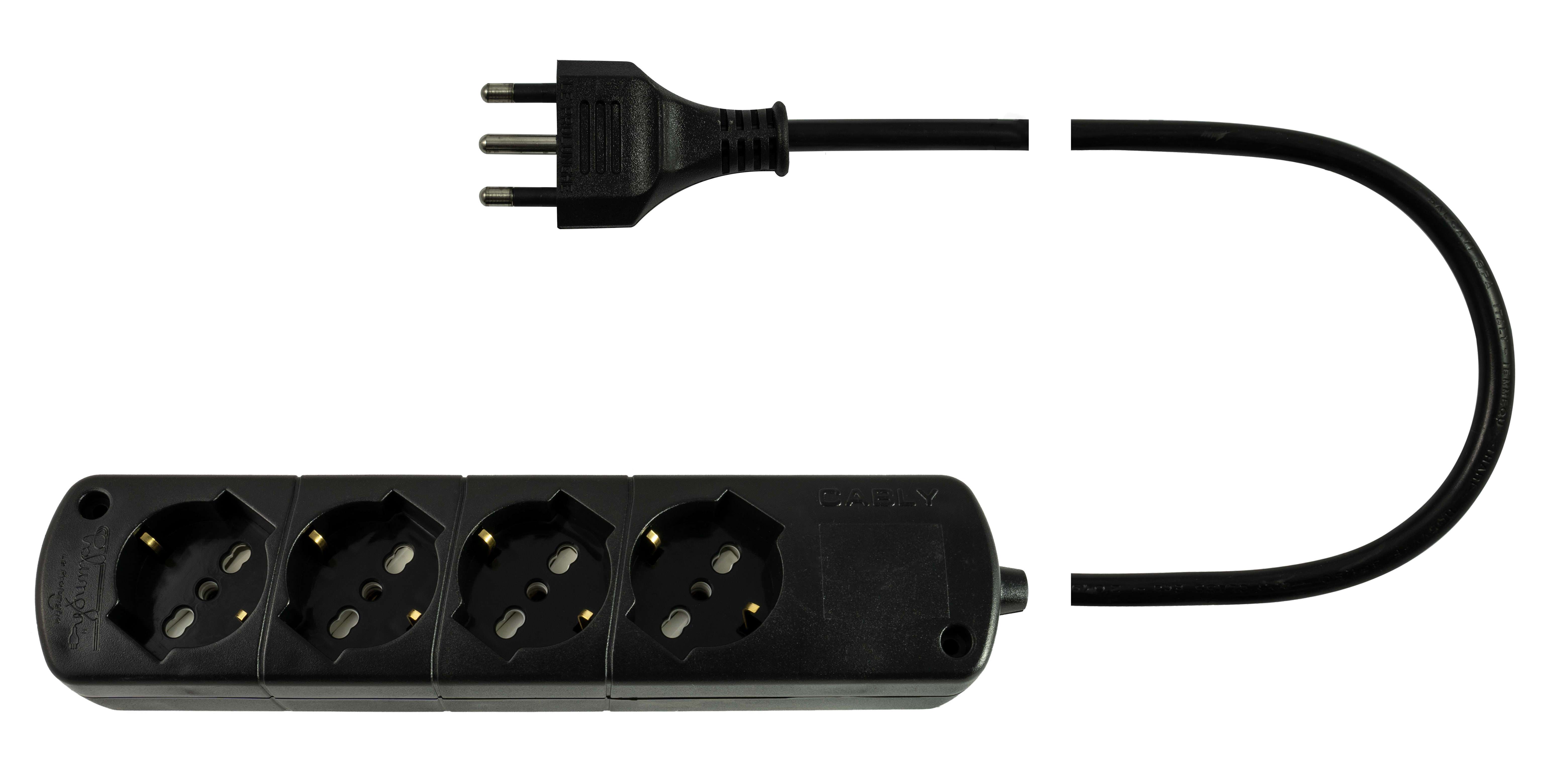 LE PROLUNGHE - Cably U.4U senza interruttori 3G1.50 SP16A MT.1.50 NE.
