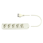 LE PROLUNGHE - Cablaggio U.5U Schermato/Intrecciato 3G1.50 Spina 16A Lunghezza 3 metri Colore Bianco.