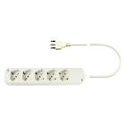 LE PROLUNGHE - Cablaggio U.5U Schermato/Intrecciato 3G1.50 Spina 16A Lunghezza 3 metri Colore Bianco.