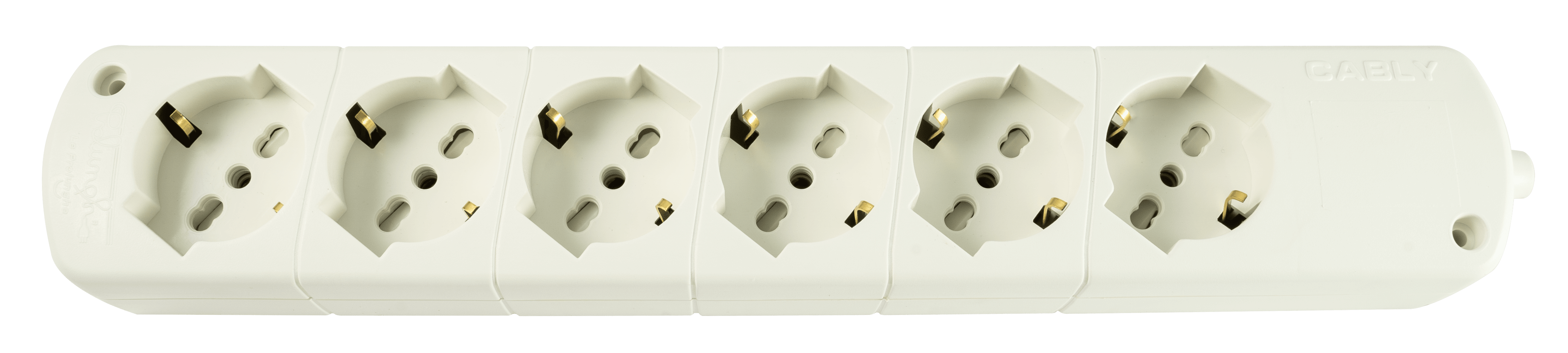 LE PROLUNGHE - Cably Universale 6U S/Int 10/16A + Schuko BN.