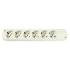 LE PROLUNGHE - Cably Universale 6U S/Int 10/16A + Schuko BN.