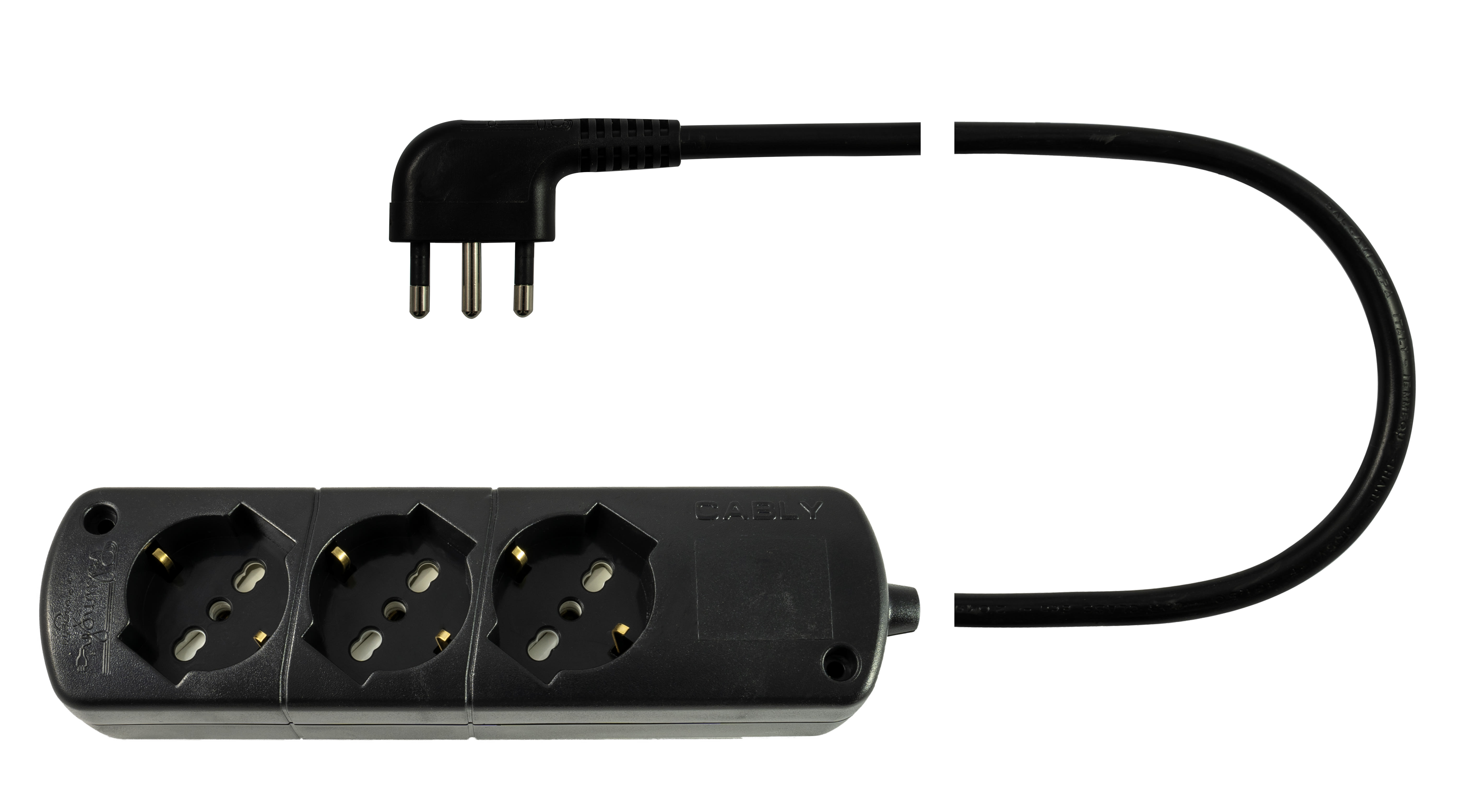 LE PROLUNGHE - Cablaggio USB 3.0 SuperSpeed 1.50 metri Spina 90 gradi Maschio 3 metri Nero. 263/3-N