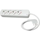 LE PROLUNGHE - Cablaggio USB 4U senza interruzioni 3G1.50 Spina 90 gradi Montaggio 1.5 metri Beige.