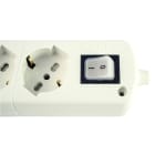 LE PROLUNGHE - Cably U.4U con interruttore 3G1.50 spina/schuko 3 metri bianco.