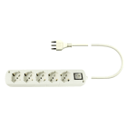 LE PROLUNGHE - Cably U.5U con interruttore 3G1.50, spina 16A e lunghezza 3 metri, colore bianco.
