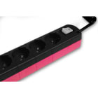 LE PROLUNGHE - Cavetto universale 5m con interruttore 10/16A e spina schuko - bicolore a scelta spiralato 3G1.5 SP16A 90? 295/B-COLOR