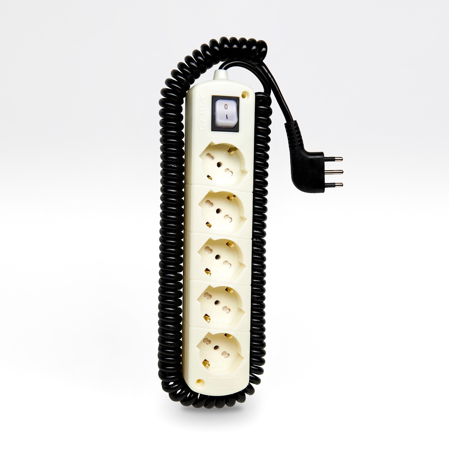 LE PROLUNGHE - Cavetto universale luminescente con spirale 5m, 3G1.5, 90°. 295/GHOST