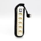 LE PROLUNGHE - Cavetto universale luminescente con spirale 5m, 3G1.5, 90°. 295/GHOST