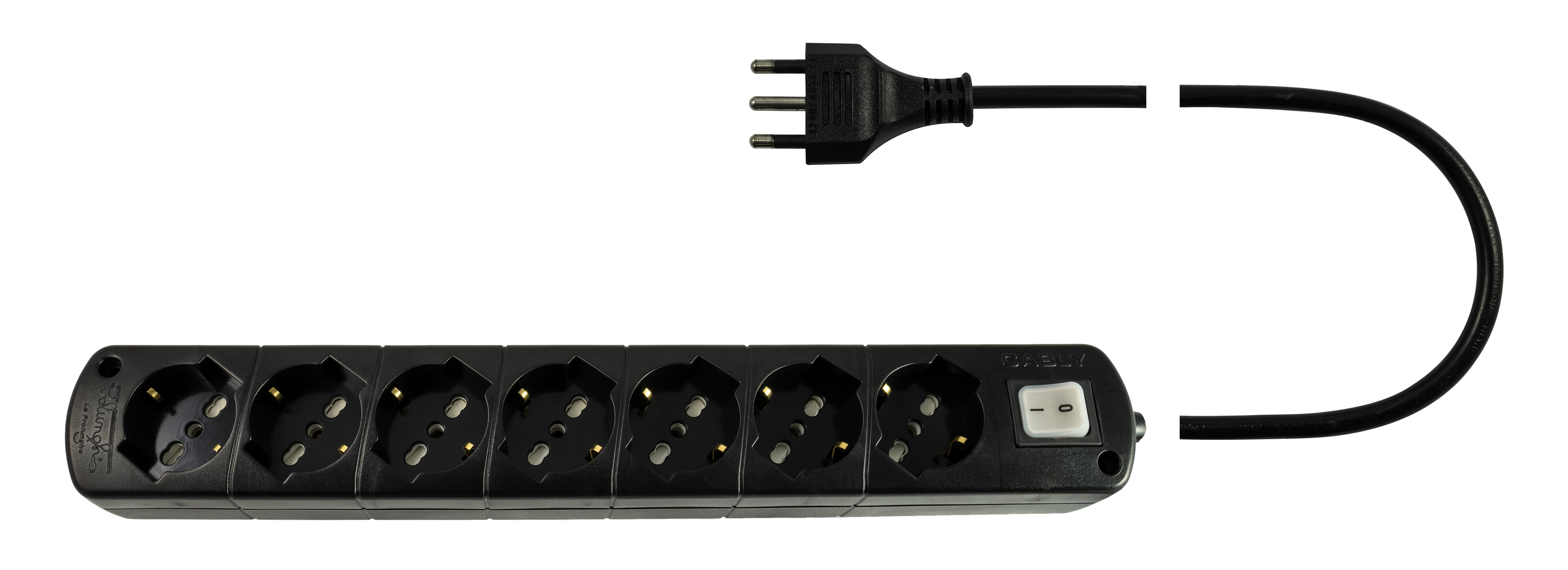 LE PROLUNGHE - Cably U.7U con interruttore 3G1.50 e spina 16A, lunghezza 1.50 metri. 297/N