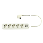 LE PROLUNGHE - Cablaggio U.5U con ingresso 3G1.50, spina 16A a 90 gradi, lunghezza 3 metri, colore bianco.