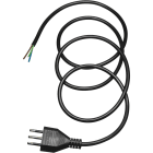 LE PROLUNGHE - Prolunga elettrica 3 prese 0.75 metri senza interruttore 10A nero.