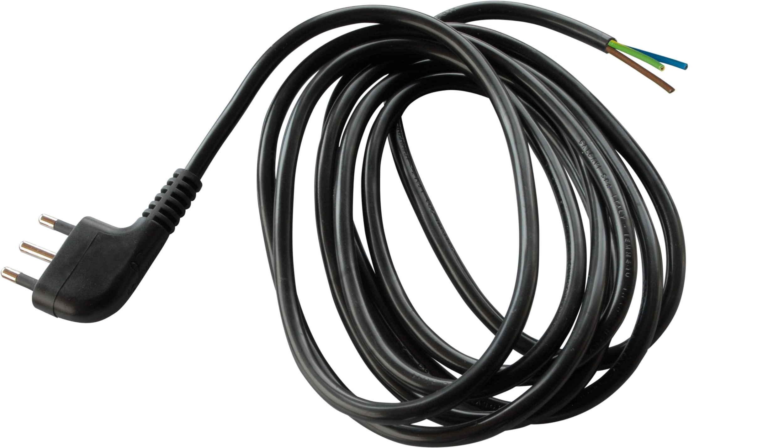 LE PROLUNGHE - Prolunghe Lineari Solo Spina 16A 90 Gradi 3x1.5 Metri 3 Nere. 4039/3-N