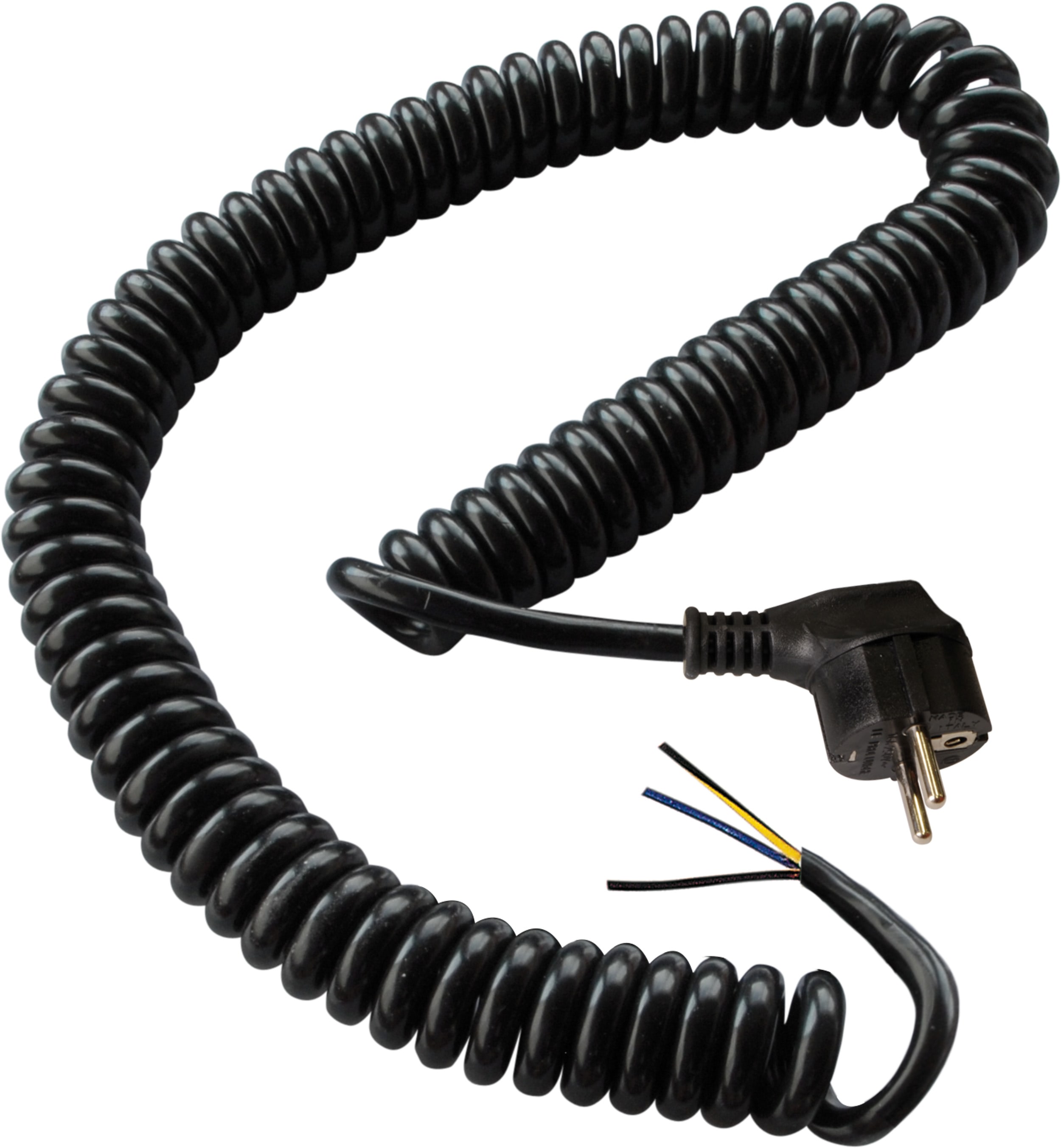 LE PROLUNGHE - Cavo esterno senza spina Schuko 90 gradi 3G1 metri 5 nero. 4126/N