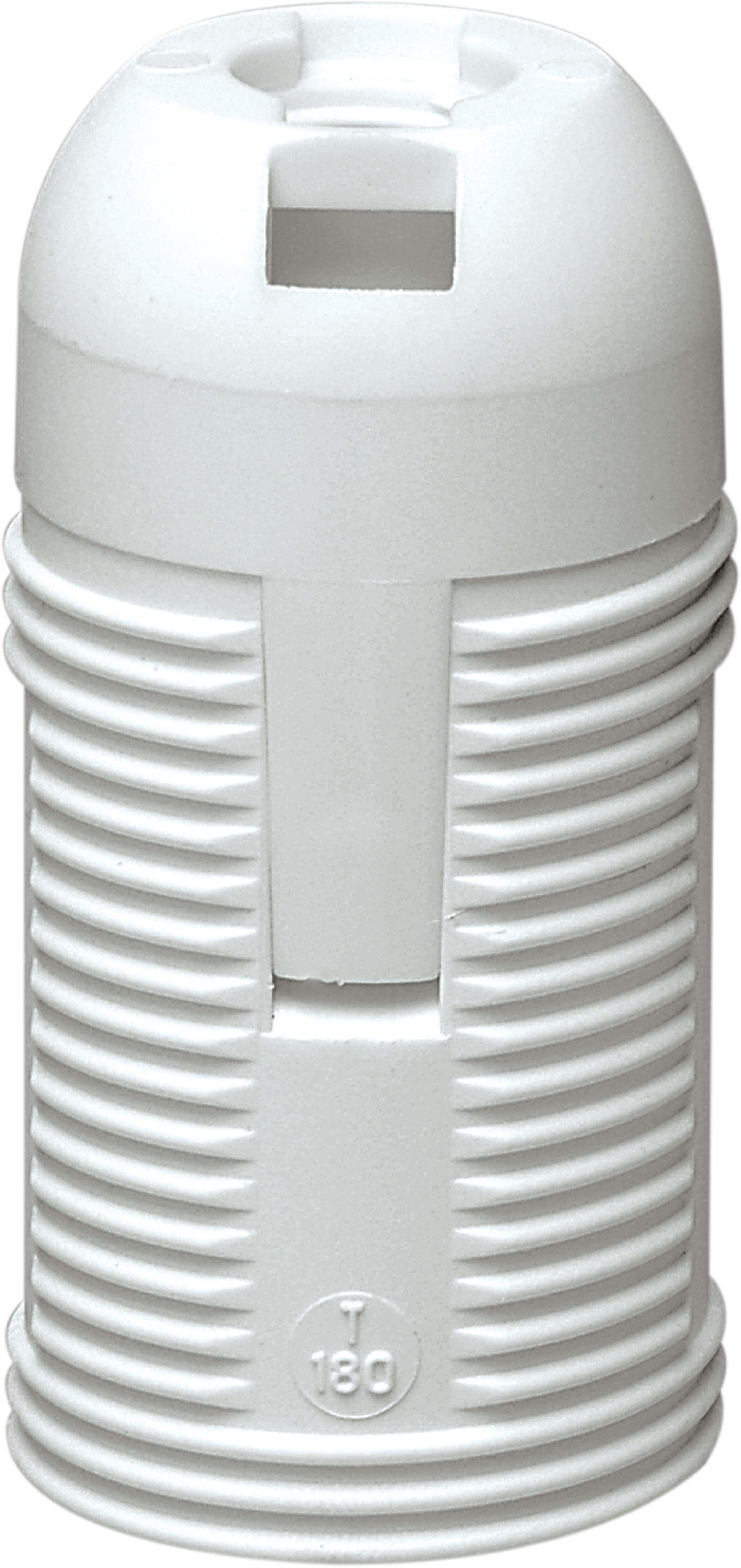 LE PROLUNGHE - Portalamp con attacco E14 e cappuccio filettato in colore nero. 502