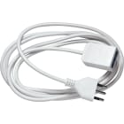 LE PROLUNGHE - Prolunga elettrica 3 prese 10 metri con protezione 10/16A e spina 16A nera. 5024/10