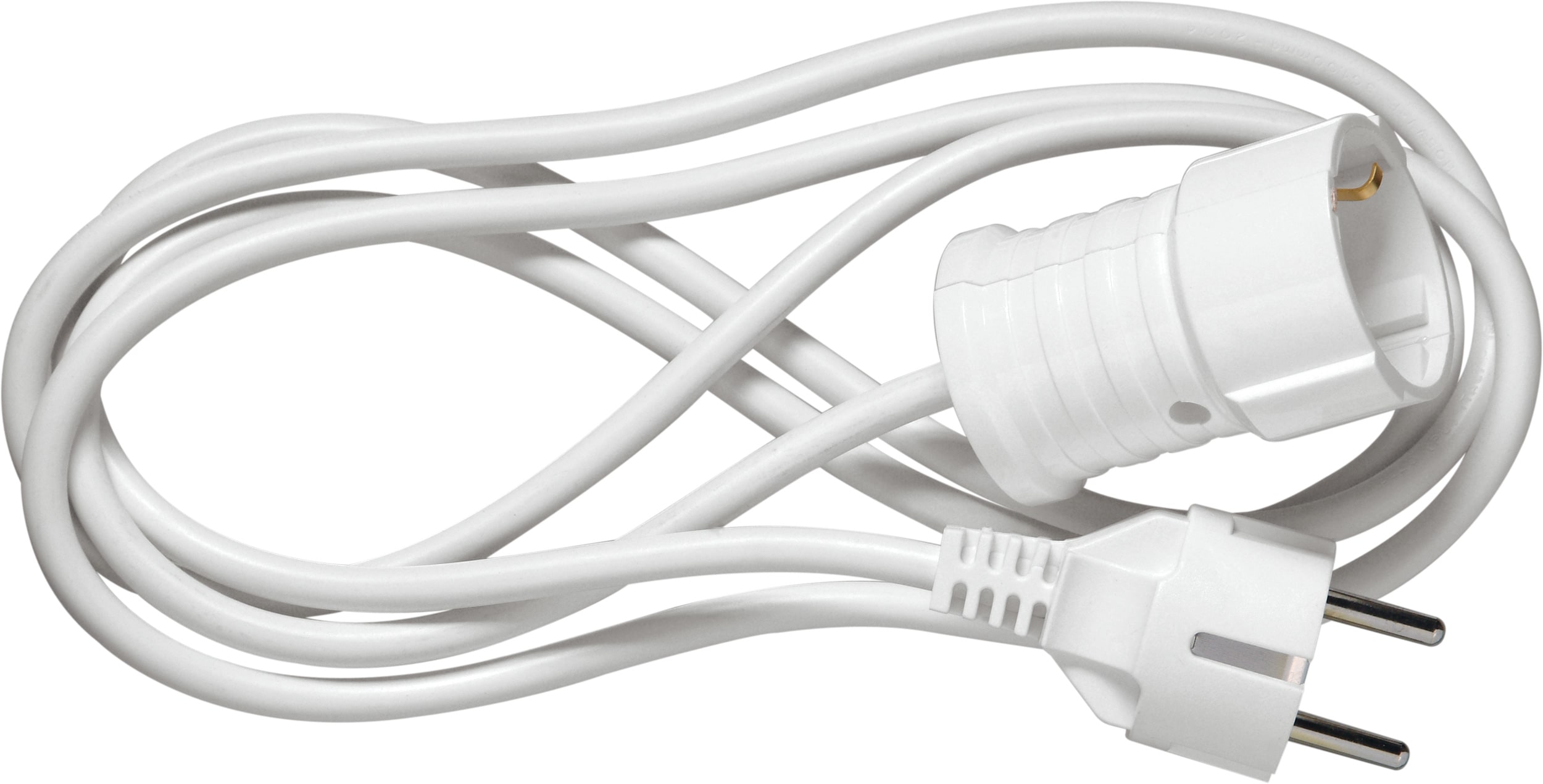 LE PROLUNGHE - Prolunga elettrica 3 prese 1.50 metri con spina e presa Schuko bianco. 5028