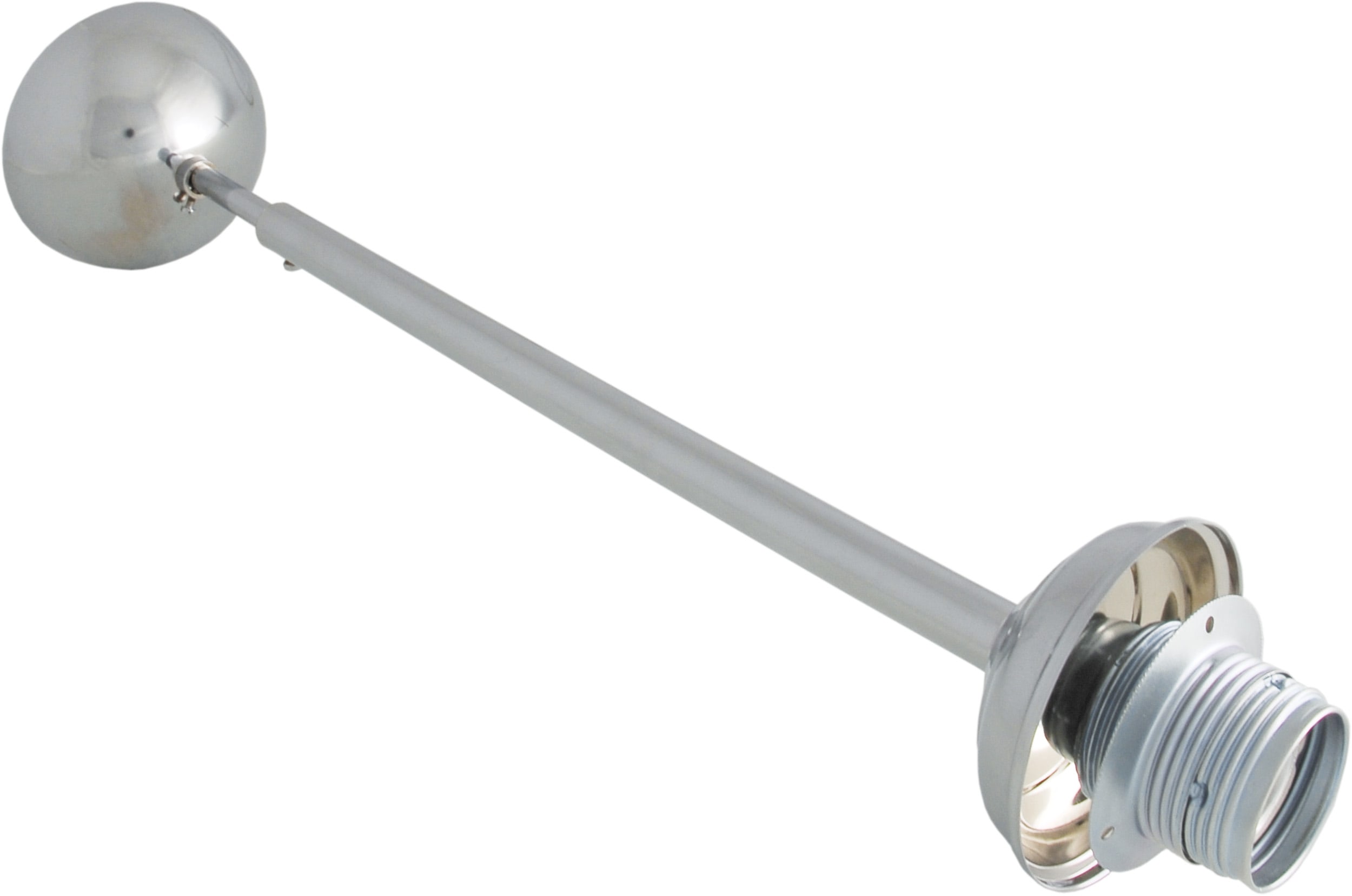 LE PROLUNGHE - Montatura E27 per sospensione telescopica cromata.