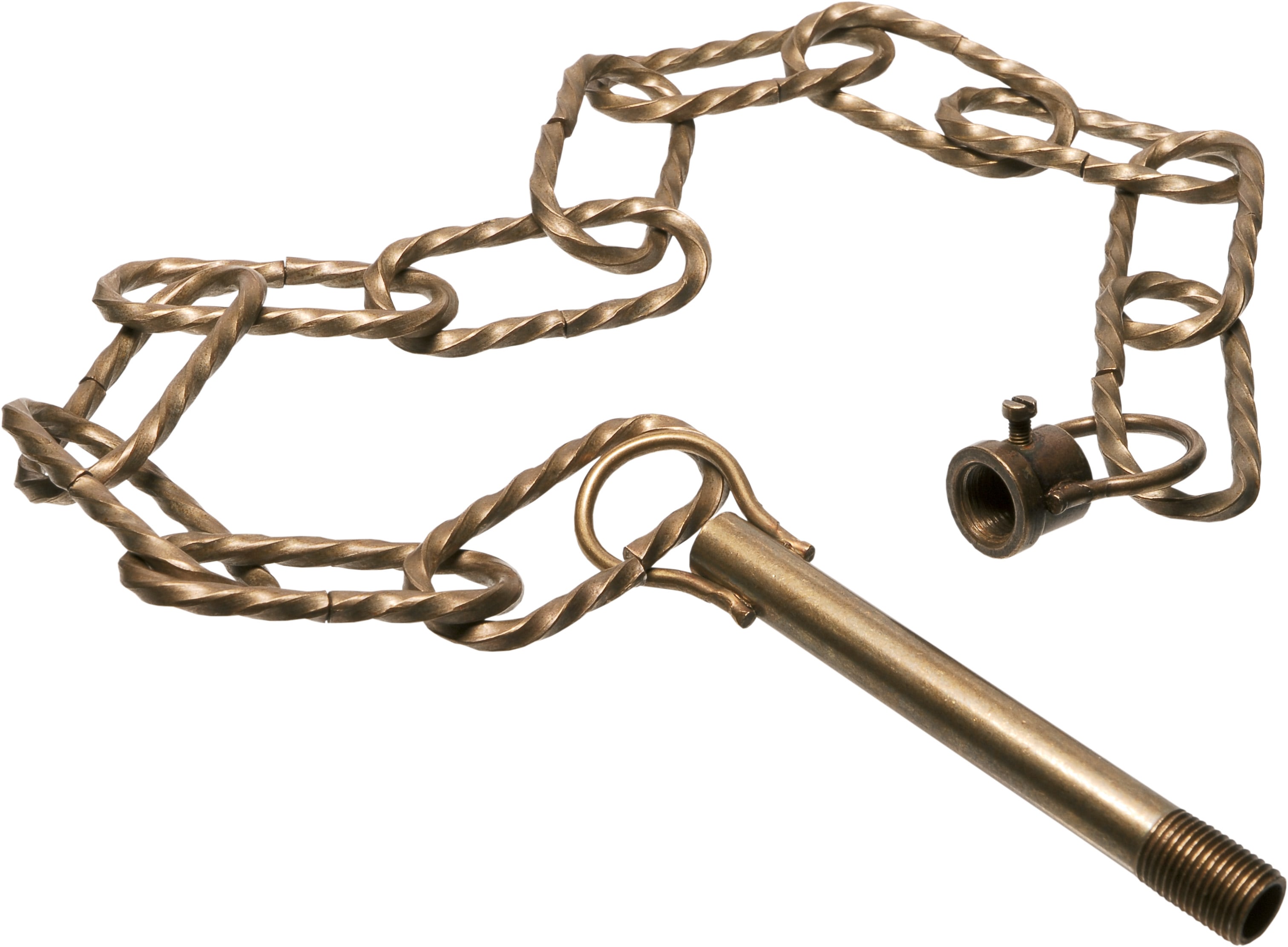LE PROLUNGHE - Sospensione completa di tige e anello ottonata.