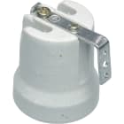 LE PROLUNGHE - Porta lampadina E27 in porcellana con staffa verso il basso. 551