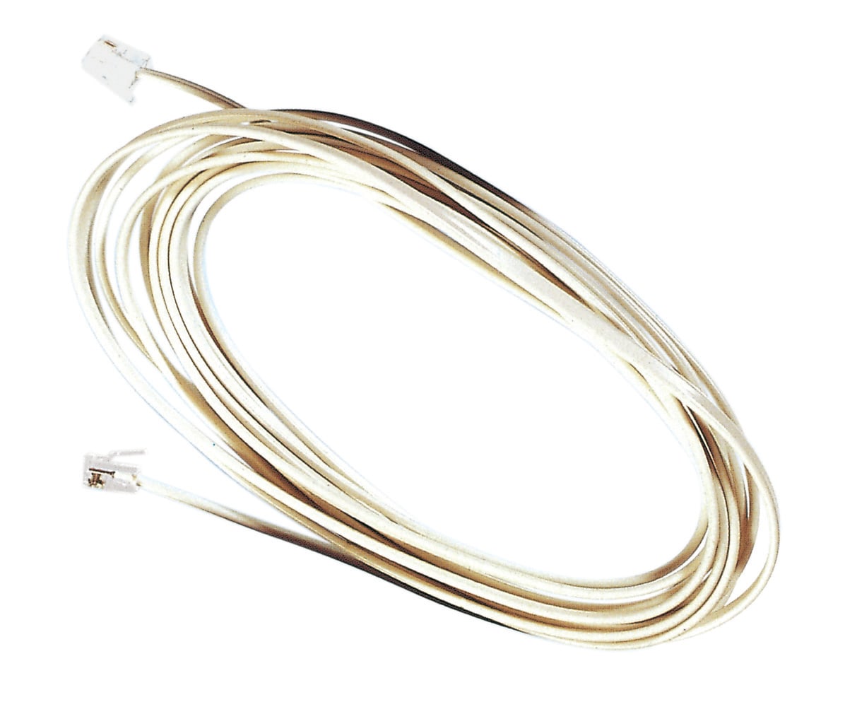 LE PROLUNGHE - Prolunga telefonica con connettore 4/4 da 2.50 metri in colore marrone.