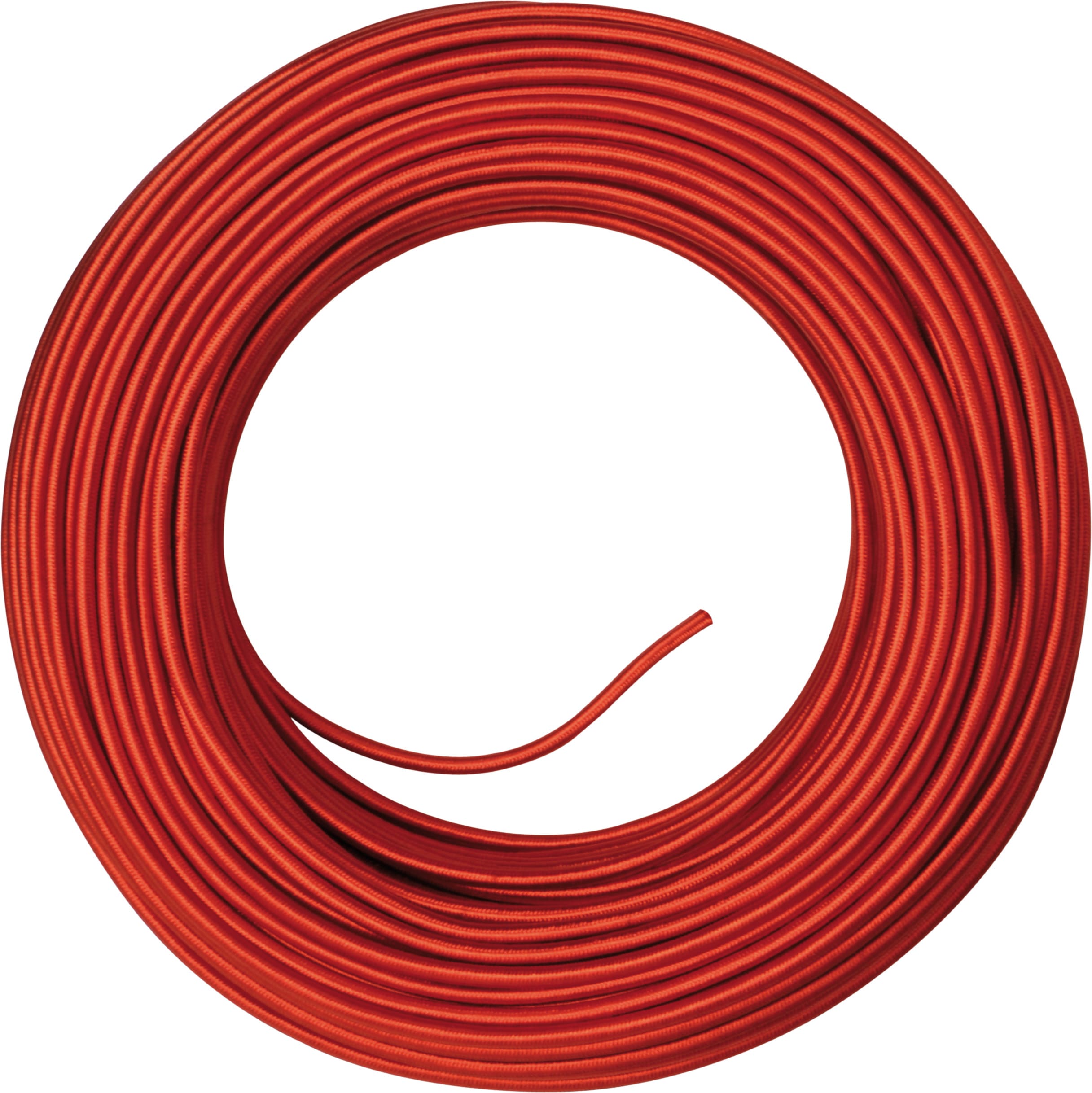 C'ERA UNA VOLTA - Cavo elettrico 3G0.75 H03 con rivestimento tessile rosso. 5923/RO