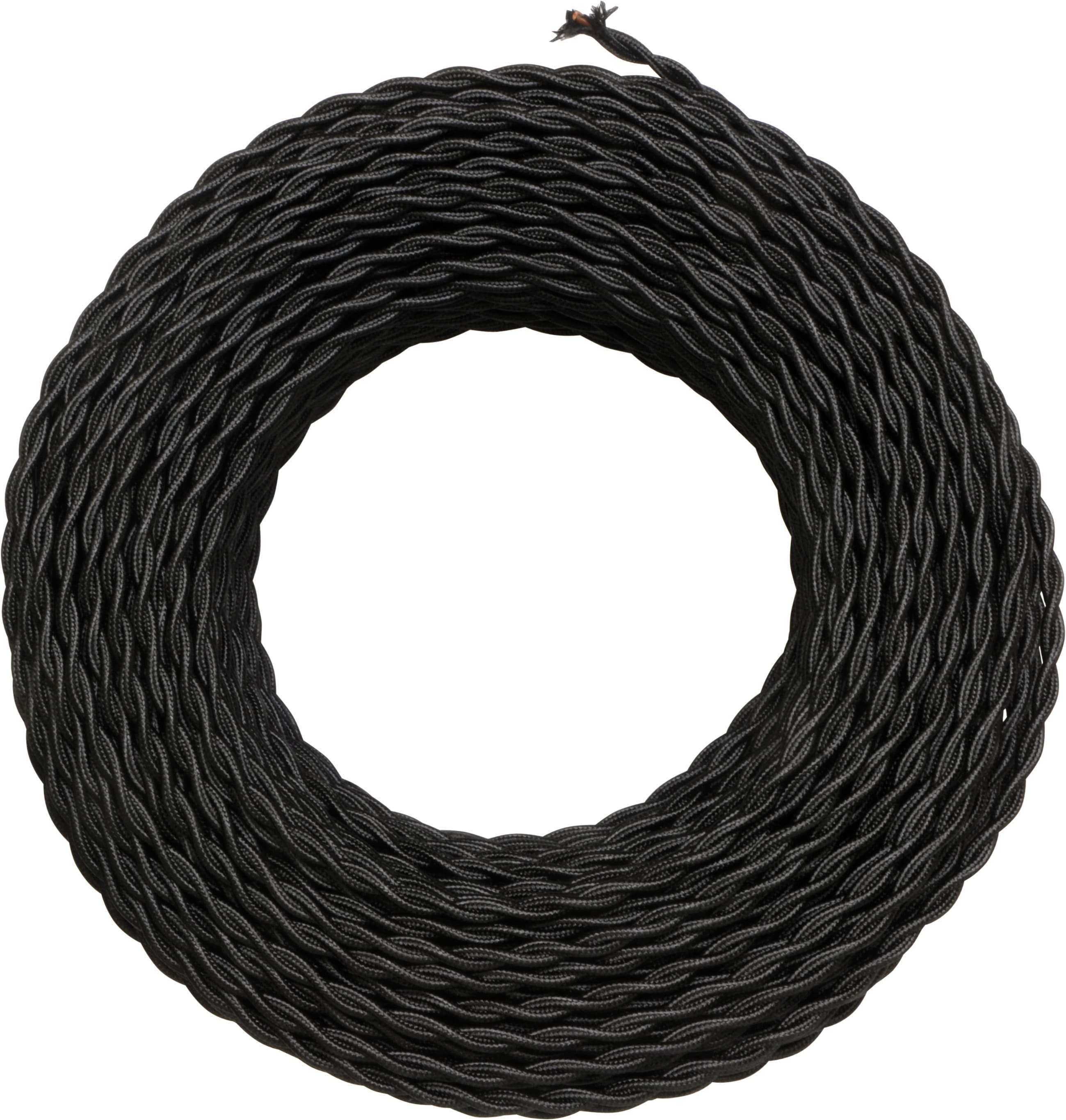 C'ERA UNA VOLTA - Treccia in Seta 2x0.75 Nero MT. 100.